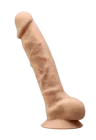 Realistyczne, duże i grube dildo w kolorze cielistym 21,5 cm