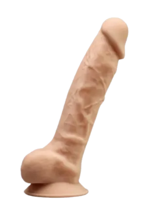 Realistyczne, duże i grube dildo w kolorze cielistym 21,5 cm