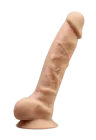 Realistyczne, duże i grube dildo w kolorze cielistym 21,5 cm