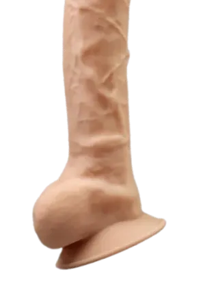 Realistyczne, duże i grube dildo w kolorze cielistym 21,5 cm