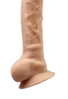 Realistyczne, duże i grube dildo w kolorze cielistym 21,5 cm