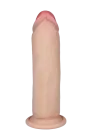 Rotacyjne, cieliste dildo na przyssawce - sterowane pilotem