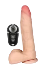 Rotacyjne dildo zasilane USB, sterowane pilotem bezprzewodowym 23 cm