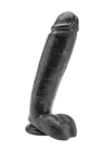 Duże dildo w kolorze czarnym, wytrzymałe - 28 cm