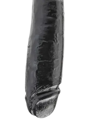 Duże dildo w kolorze czarnym, wytrzymałe - 28 cm