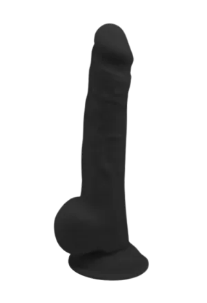 Termoaktywne dildo w kolorze czarnym - 24 cm