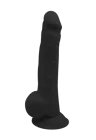 Termoaktywne dildo w kolorze czarnym - 24 cm