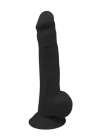 Termoaktywne dildo w kolorze czarnym - 24 cm