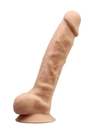 Dildo termoaktywne z jądrami - 20 cm