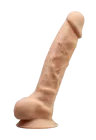 Dildo termoaktywne z jądrami - 20 cm