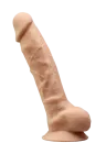 Dildo termoaktywne z jądrami - 20 cm