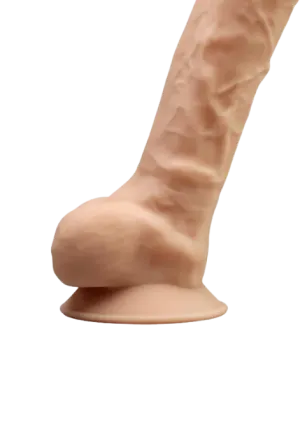 Dildo termoaktywne z jądrami - 20 cm