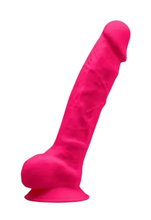 Termoaktywne dildo z jądrami - 23 cm