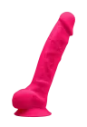 Termoaktywne dildo z jądrami - 23 cm