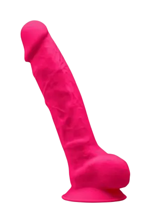 Termoaktywne dildo z jądrami - 23 cm