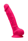 Termoaktywne dildo z jądrami - 23 cm