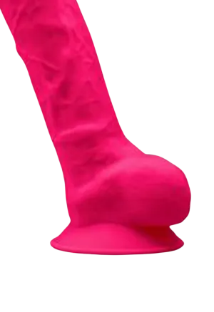 Termoaktywne dildo z jądrami - 23 cm