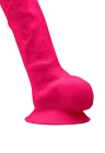 Termoaktywne dildo z jądrami - 23 cm