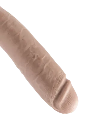 Duże dildo z jądrami, na przyssawce - 25,5 cm