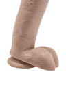 Duże dildo z jądrami, na przyssawce - 25,5 cm