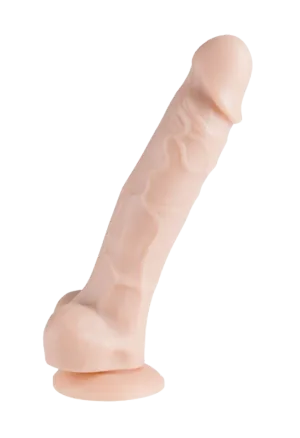 Realistyczne dildo z jądrami i przyssawką - 18 cm