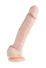 Realistyczne dildo z jądrami i przyssawką - 18 cm