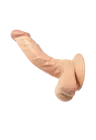 Zakrzywione, cieliste dildo z przyssawką - 16,5 cm