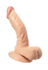 Zakrzywione, cieliste dildo z przyssawką - 16,5 cm