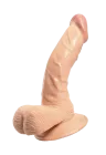 Zakrzywione, cieliste dildo z przyssawką - 16,5 cm