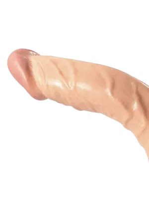 Zakrzywione, cieliste dildo z przyssawką - 16,5 cm