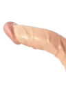 Zakrzywione, cieliste dildo z przyssawką - 16,5 cm