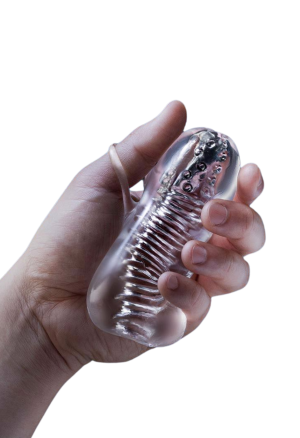 Poręczny masturbator - tuba ze stymulującą fakturą