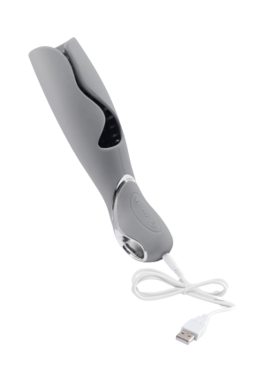 Elegancki masturbator dla mężczyzn - szary, ładowany USB
