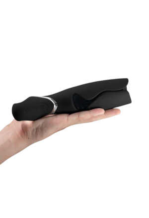 Elegancki masturbator dla mężczyzn - czarny, ładowany USB