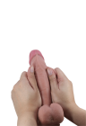 Realistyczne dildo z przyssawką i przesuwną skórką - 20,5cm