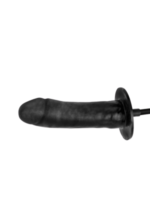 Czarne, pompowane dildo z wibracjami