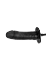 Czarne, pompowane dildo z wibracjami