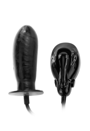 Czarne, pompowane dildo z wibracjami