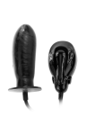Czarne, pompowane dildo z wibracjami
