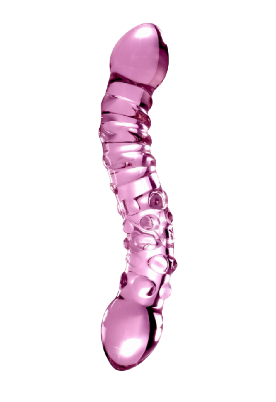 Szklane, dwustronne dildo ze stymulującą fakturą Szklane, dwustronne dildo ze stymulującą fakturą