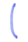 Podwójne dildo żelowe w jasnoniebieskim kolorze - 44 cm