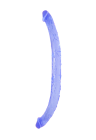Podwójne dildo żelowe w jasnoniebieskim kolorze - 44 cm