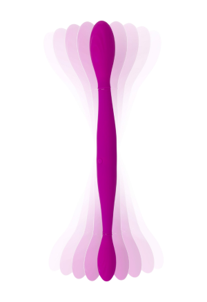 Elastyczny, podwójny wibrator - 37 cm