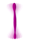 Elastyczny, podwójny wibrator - 37 cm