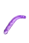 Podwójne, żelowe dildo - 41 cm, fioletowe