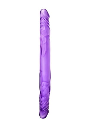 Podwójne, żelowe dildo - 41 cm, fioletowe