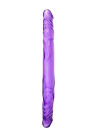 Podwójne, żelowe dildo - 41 cm, fioletowe