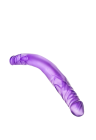 Podwójne, żelowe dildo - 41 cm, fioletowe
