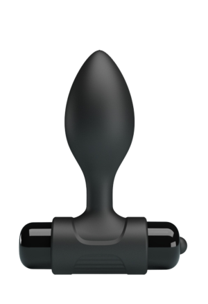Plug analny z  wibracjami w kolorze czarnym
