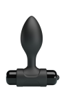 Plug analny z  wibracjami w kolorze czarnym
